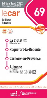 Schedules bus  line 69 La Ciotat - Roquefort LB - Carnoux en Pce - Aubagne 2022