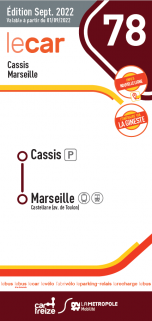 Schedule line 78 Cassis - Marseille 2022