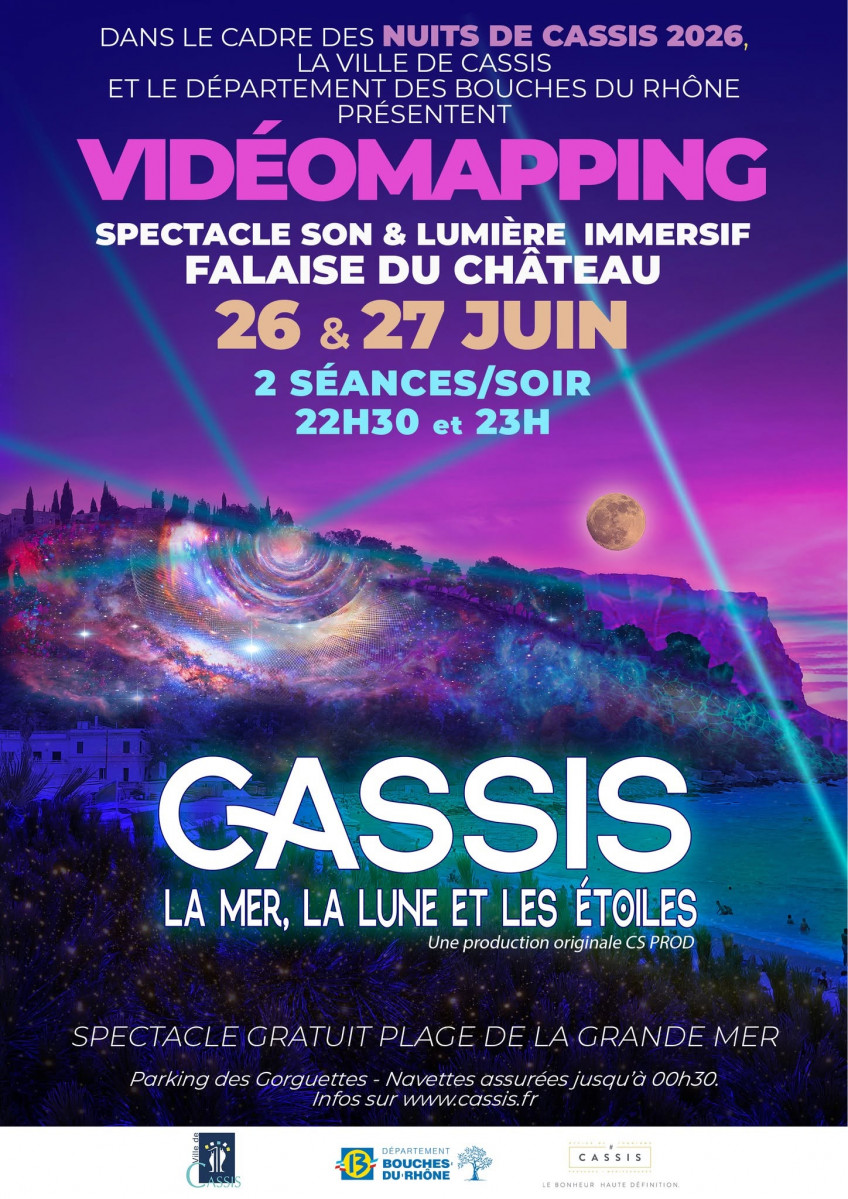 26 & 27 June 2026: Projection mapping on the cliff face in Cassis
