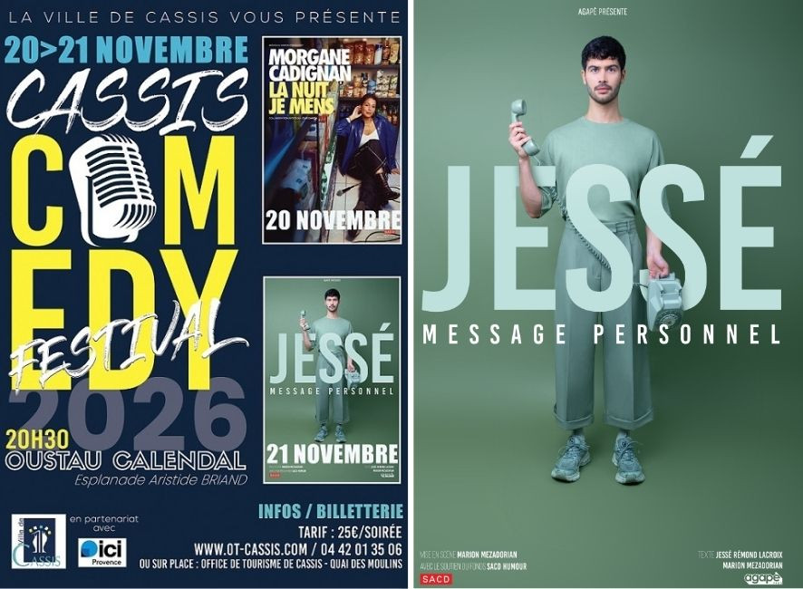 Cassis Comedy Festival - JESSÉ à Cassis le 21 novembre 2026 Cassis Comedy Festival - JESSÉ à Cassis le 21 novembre 2026