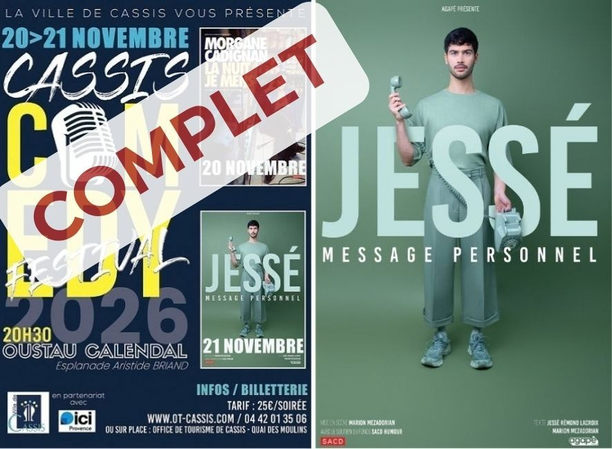 Cassis Comedy Festival - JESSÉ à Cassis le 21 novembre 2026