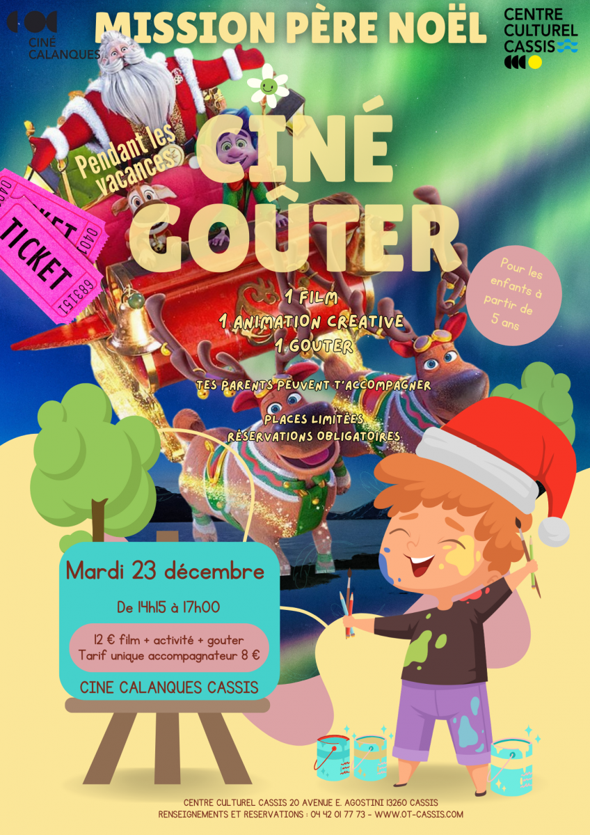 Ciné gouter pour les enfants le 23 décembre 2025 à Cassis - © Centre Culturel Cassis Ciné gouter pour les enfants le 23 décembre 2025 à Cassis