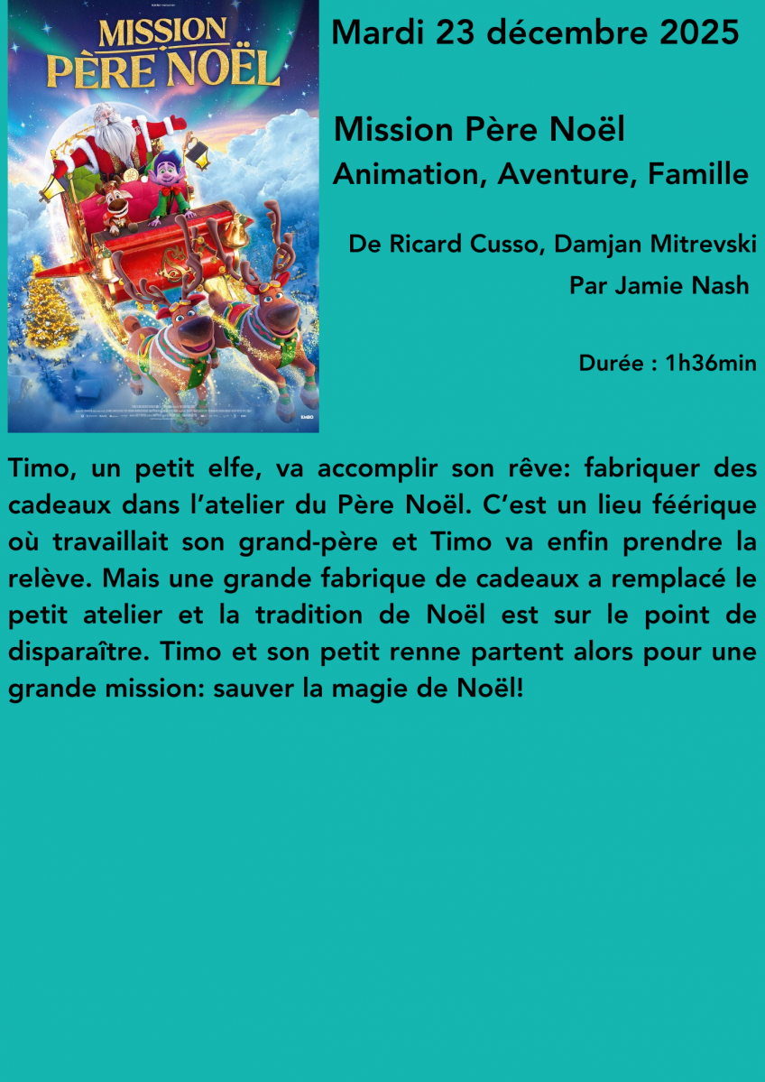 Ciné gouter pour les enfants le 23 décembre 2025 à Cassis Ciné gouter pour les enfants le 23 décembre 2025 à Cassis