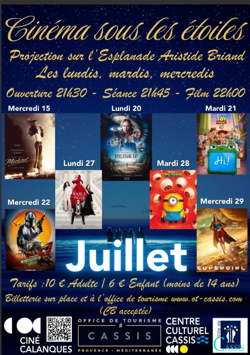 Cinéma sous les étoiles 2026 à Cassis
