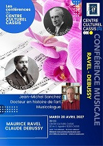 Conférence musicale : Ravel & Debussy le 20 avril 2027 à Cassis