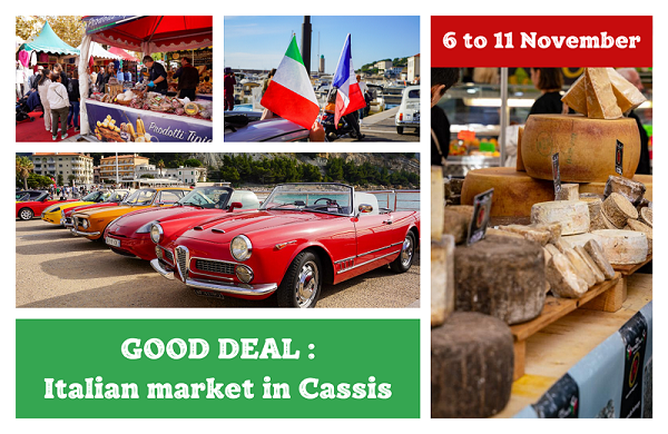 From 6 to 11 November: Italian market in Cassis
