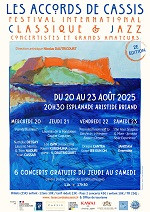 Festival Les Accords de Cassis du 20 au 23 aout 2025
