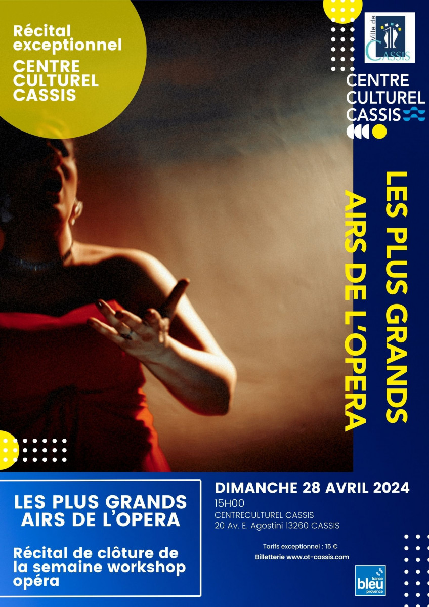 Récital : Les Plus Grands Airs de l'Opéra à Cassis le 28 avril 2024