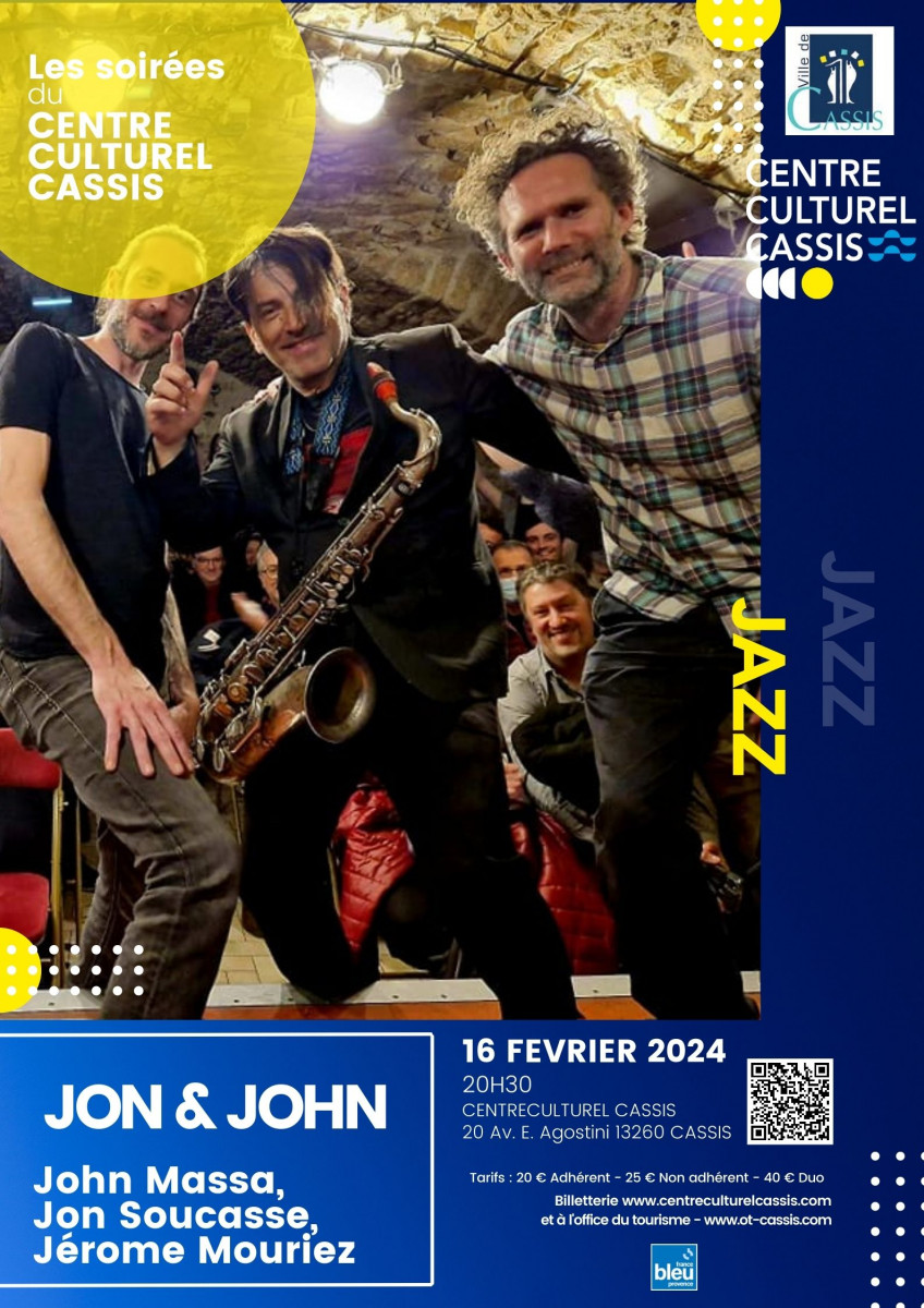 Soirée jazz avec Jon & Jhon à Cassis le 16 février 2024