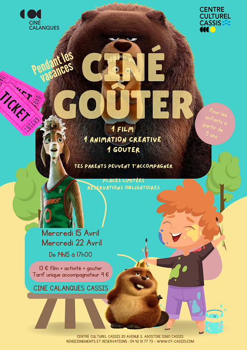 Cinéma goûter pour les enfants en avril à Cassis