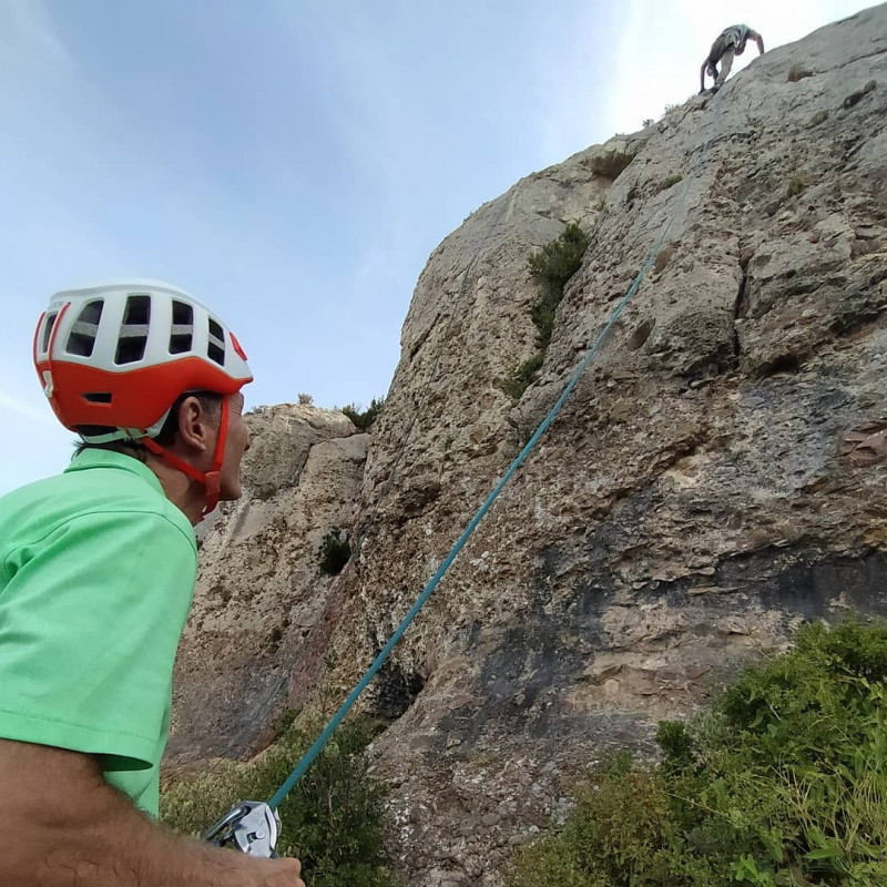 Climbing on the Cap Canaille cliff
