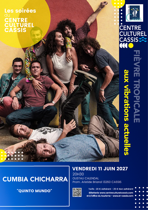 Musical Evening: Cumbia Chicharra – Quinto Mundo in Cassis on Friday, 11 June 2027 - © Centre Culturel Cassis Musical Evening: Cumbia Chicharra – Quinto Mundo in Cassis on Friday, 11 June 2027