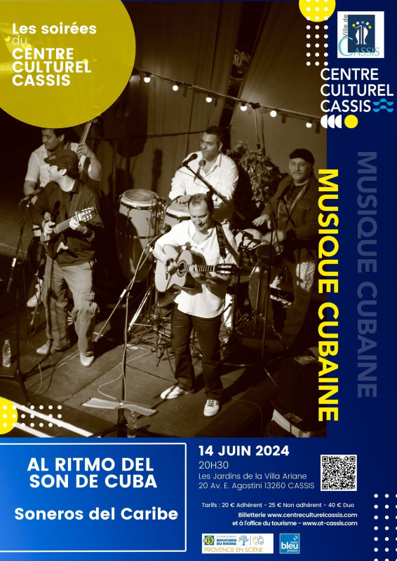 Soirée musique cubaine avec Al ritmo del son de Cuba  à Cassis le 14 juin 2024