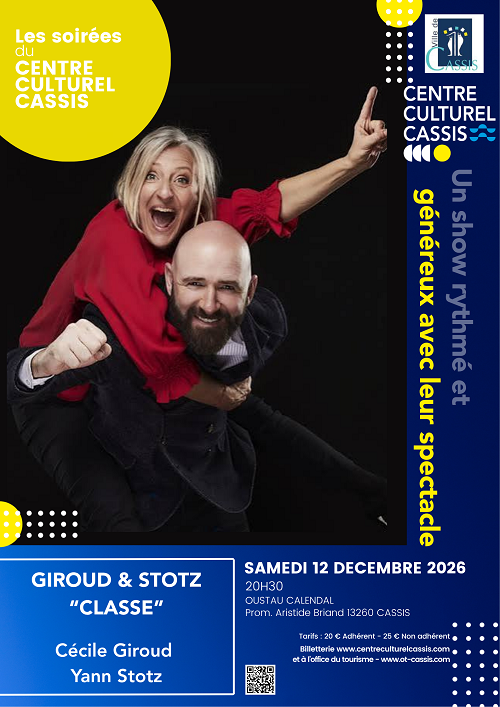 Music Hall & Comedy: Giroud & Stotz – Classe in Cassis on Saturday, 12 December 2026 - © Centre Culturel Cassis Music Hall & Comedy: Giroud & Stotz – Classe in Cassis on Saturday, 12 December 2026