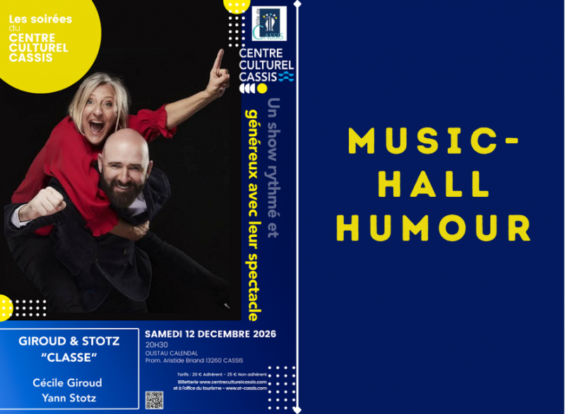 Spectacle d'humour musical : Giroud & Stotz - Classe le 12 décembre 2026 à Cassis